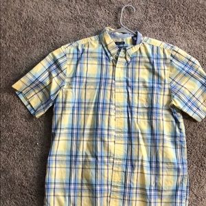 Yellow short sleeve button up